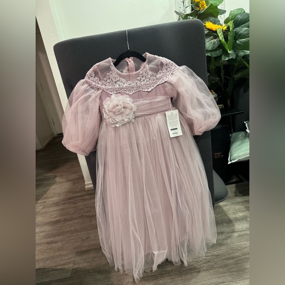 PINK GIRL Elegant Pink Tulle Dress for Girls - Picture 6 of 10